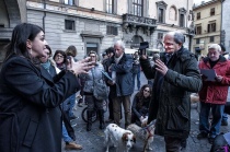 Luisa Ciambella con gli attivisti viterbesi